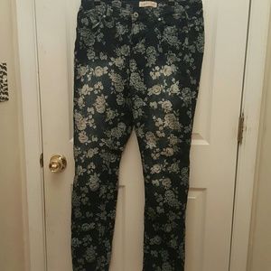 Floral Denim Pants